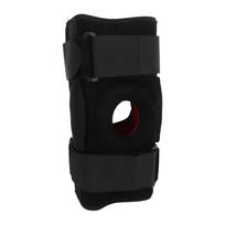 Sports Knee Brace with Silicone Pad Detachable Folding Anti Fall Knee Pad for Cycling Basketball M black
