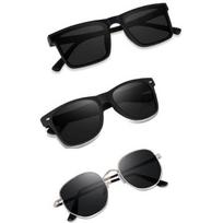 Sheomy Unisex Combo offer pack of 3 shades glasses Square Sunglasses Rectangle Retro Vintage Narrow Women::Men , 3IN1-0070