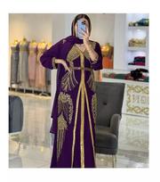 Laisvalaikio Dubajaus Kimono Bordo Abaja Maxi Marokiečių Vestuvinė Suknelė Kaftanas Ilgas XS violetinė