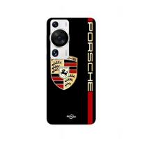 Coque de téléphone - MANIACASE - Huawei P60 Pro - Logo PORSCHE - Souple - Noir, Rouge, Doré juoda