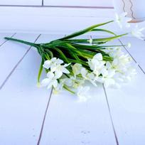 1Pc Artificial Orchid Flower Fake Plant Silk Wedding Party Arrangement for Home and Garden Decoration balta
