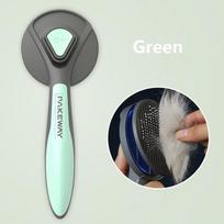 Cat And Dog Comb Hair Removal Self Cleaning Pet Needle Combs Puppy Kitten Grooming Accessories Pet Supplies žalia