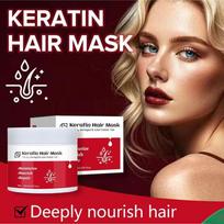 Keratin Hair Mask  - Nourishment For Hair Beauty - Chamomilla Recutita & Rosmarinus Officinalis Protein Mask - 150ml One Size brown