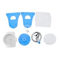 Hand Crank Shaved Ice Machine Stainless Steel Blades Safe Portable Ice Crusher for Home Restaurants mėlyna