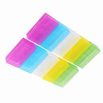 5 Colors Multifunctional Transparent Plastic Holder Storage Box For 18650 18350 Battery 10 Pcs purple