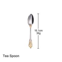 304 stainless steel knife, fork, spoon, retro palace relief, Western cuisine steak, knife, fork, dessert, Western tableware