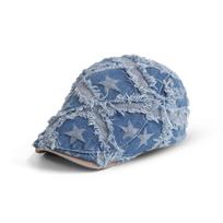 Denim Cap Women's Beret Spring Autumn Forward Cap Men Peaked Cap mėlyna