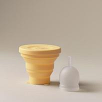 Choose 1 of 2 types of menstrual cup beginners (disinfection cup provided) Tea cup small beige