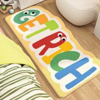 Thickened Carpet Bedroom Bedside Carpet Cashmere Dirty Resistant Long Strip Floor Mat High Quality Plush Ins Style Fullstudded Foot Pad 40 * 60 cm yellow
