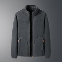 Unisex lauko flisinė striukė: Šiltas, vėjui nelaidus, dvipusis poliarinis flisas rudeniui/žiemai. Large pink