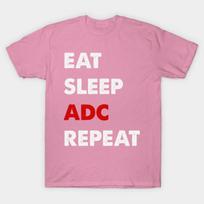 T Shirt Women Eat Sleep Adc Repeat Harajuku Print Kawaii Tshirt Summer Short Sleeve Female T-Shirt Top Tee S rožinė