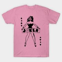 T Shirt Women Poker Cards Lady Harajuku Print Kawaii Tshirt Summer Short Sleeve Female T-Shirt Top Tee S pink