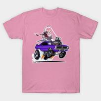 T Shirt Women Fish Tailin 1970 Cuda Purple Harajuku Print Kawaii Tshirt Summer Short Sleeve Female T-Shirt Top Tee S rožinė