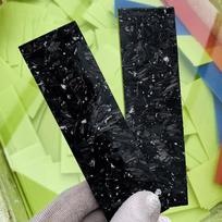 1 vnt. Sidabro folijos miltelių kompresinis lopas plokštelė „pasidaryk pats“ peilio rankenos medžiagai CF anglies pluoštas juodas marmuras su derva 135x40x1MM