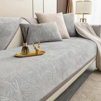 Aksominis Audinys Sofos Pagalvėlė Ginko Lapo Žakardas Neslystanti Modernus Svetainės Sofos Užvalkalas Šiltas Vienspalvis Sofos Pagalvėlės Užvalkalas Audinys 45cm pillowcase 1pcs pilka spalva