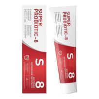 Probiotinis dantų pasta, Balinanti dantų pasta, Gaivaus kvapo, Dėmes valanti ir detoksikuojanti dantų pasta, 120g One Size balta
