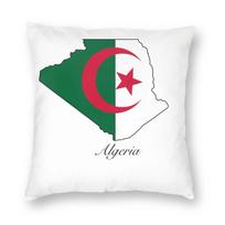 Algeria Flag Map Throw Pillow Cover Throw Pillow Creative Pillowcase 30x30cm