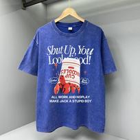 The Hermit Crab Hiding In The Cup printing Male T-Shirt O-Neck Oversize T-Shirt Fashion Cotton Tops Tee Clothes Loose Tshirt S