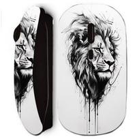 Wireless Mouse - Regal Roar - Majestic Lion - Lion Tattoo - Black - WiFi