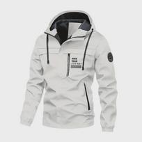 2025 Men's Outdoor Windbreaker with Detachable Hood - Autumn/Winter Collection 2XL juoda