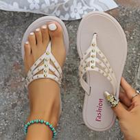 Outer Wear Flip-flops Female Tide  New Summer Fashion Flat Non-slip Platform Sandals Soft Beach Casual Shoes Slides Women 36 abrikosas