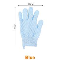 3272 Gloves Body Brush Take A Shower In 1 Minute Exfoliating Scrub Foot Scrubber Cath Sponge High-Elastic Five-Finger Bath Towel white