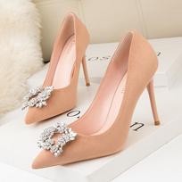 Pavasariniai Elegantiški Moteriški Juodi Nude Aukštakulniai Siurbliai Dizainerio Suede Oda Stiletto Kulniukai Moteriški vakarėlio Vestuvių Batai 6