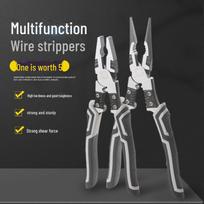 Industrial-Grade Multi-Function Needle Nose Pliers with Wire Cutter & Stripper Multi-function Wire Stripping (Vise Pliers)