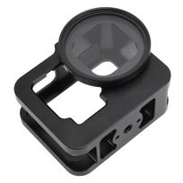 Action Camera Aluminum Cage Protective Case Frame Housing with Cold Shoe Mount UV Filter