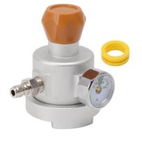 Soda Maker Adapter Aluminum Corrosion Rust Resistance CO2 Refill Connector with Pressure Gauge 8mm