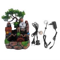 Simulation Resin Desktop Fountain Rockery Decor Atomizing Home Ornament Decoration220V EU Plug