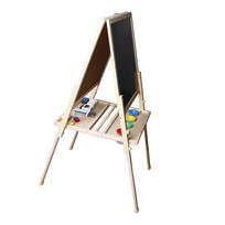 Double Sided Art Easel Wooden Whiteboard and Chalkboard Erasable Magnetic Double Sided Drawing