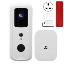 Išmanus belaidis WIFI vaizdo durų skambutis 1080P APP nuotolinis valdymas domofonas naktinis matymas baltas 90?260VUS