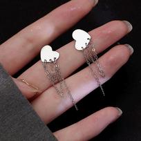 Love Tassel Earrings New Year's Trendy Hong Kong Style Earrings for Women's Summer Niche
