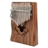 Thumb Piano Kalimba 17 Keys Wood Portable Finger Instrument with Tune Hammer Gift