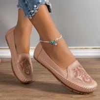 Women Flats Retro Loafers Ballet Pointed Toe Ladies Spring Comfort Non-slip Loafers Slip on Flat Shoe Plus Size 44 Zapatos Mujer 35