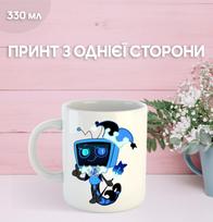 Puodelis Dandžio pasaulyje (Dendi) Roblox Dandy's World su spauda keraminis puodelis 330 ml 9.5 balta
