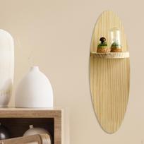 Oval Floated Shelf for Wall, Home Decor Organizer Storage Rack Wall Mount Wood Display Stand Upper Shelf