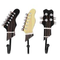 Vintažiniai sieniniai kabliukai gitaros formos sieniniai kabliukai metaliniai derviniai kabliukai sieniniai dekoratyviniai kabliukai stovo pakabos drabužiams, paltams, rankšluosčiams, raktams, skrybėlėms kabinti įvairiaspalvis