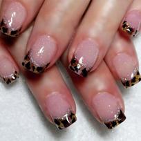French Leopard Print Press On Nail Square Coffin Nail Medium Designs Full Cover Artificial Nail Stick on Nail 24Pcs