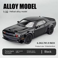 Hellcat Žaislinis Automobilis 1:32 Mastelio Lieto metalo Automobilio Žaislas Atitraukiamas Hellcat Modelio Automobilis su Garsu ir Šviesa Vaikų Žaislas Dovana Madingos Dekoracijos Ekspozicija juoda