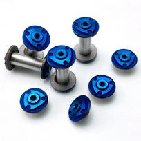 2Sets M4 Fastening Screw for DIY Knife Handle Making Material 416 Stainless Steel Spindle Screw Furniture Mounting Rivet 5MM, size 1