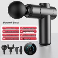 Smart LCD Screen Electric Massage Gun for Home Fitness black