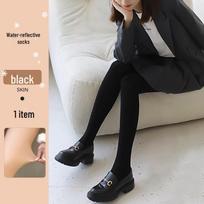 Women's Winter Nude-Feel Thick Pantyhose: Water Light Socks Leggings with Plus Velvet for Natural Skin Tone Standard Regular Waist 100g No Fleece