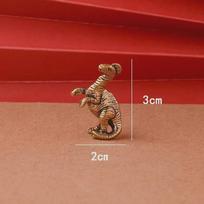 Jurassic Cartoon Dinosaur Spinosaurus Brass Ornament - Creative Metal Craft Desktop Decoration red