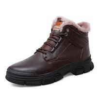 Hiking Boots Men Winter Outdoor Warm Fur Non Slip Fashion Luxury Outdoor Work Snow Boots Shoe Winter Comfortable Trekking Boots 38 ruda