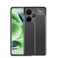For Xiaomi Redmi Note 13 Pro Plus Case Xiaomi Redmi Note 13 Pro Plus Case Original TPU Shockproof PU Leather Silicon Phone Cover Redmi Note13 ProPlus juoda
