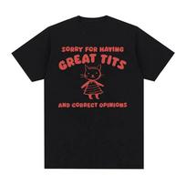 Sorry for having a great title and correct perspective. Interesting women's retro feminist oversized fashionable T-shirt S