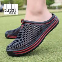 DUDELI Summer Clogs For Women Lovers Sandals 2017 Cut-Outs Shoes Woman Slip On Flats Casual Slippers Women Flip-flops For female 5 black
