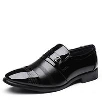 Sharp Nose 42-43 Black Dress Shoes Men Prom Dress Brand Flat Shoes Sneakers Sport Fat First Degree Brand Caregiver Daily 37 black